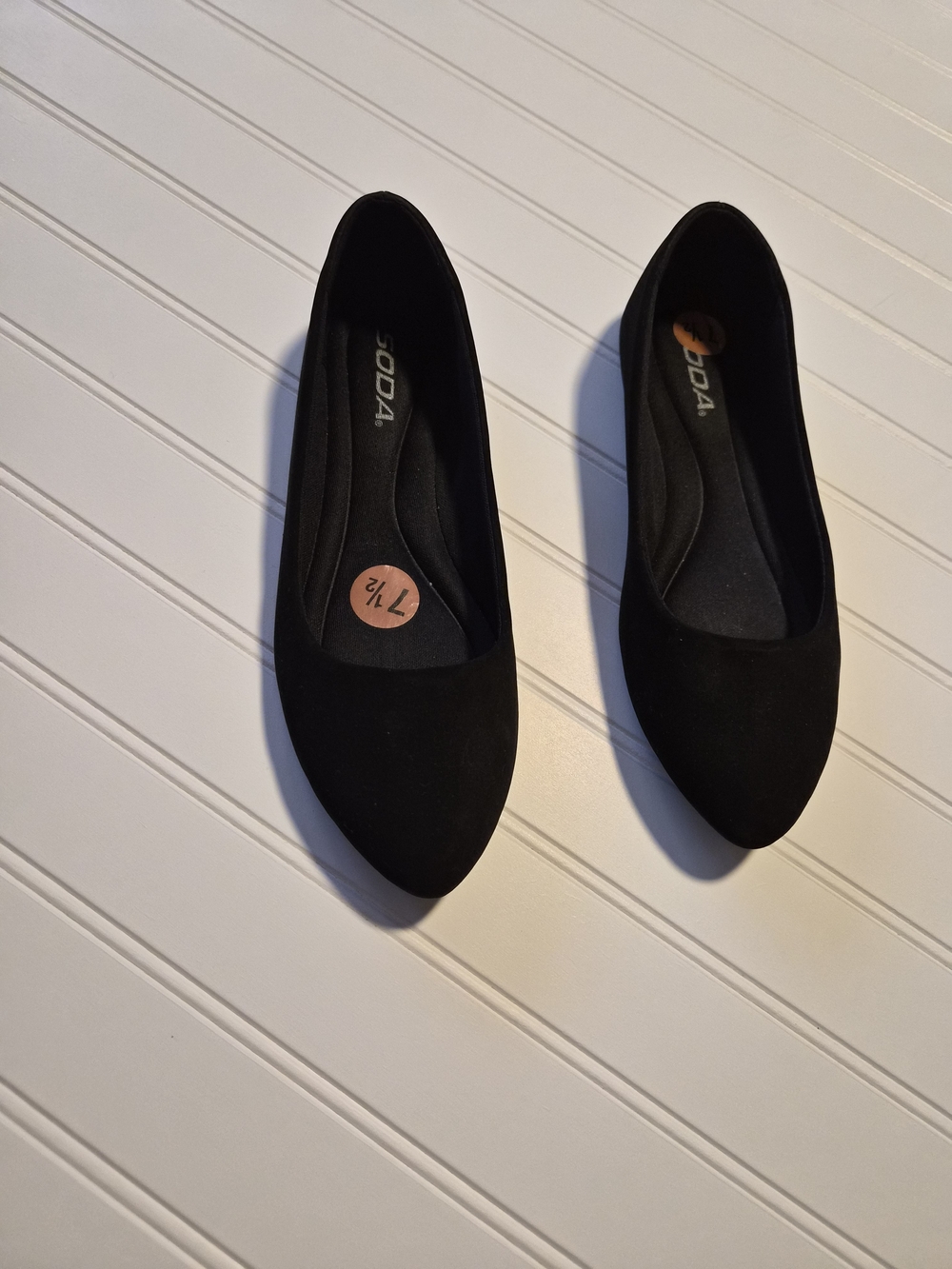 Soda Black Women's Pointed-Toe Slip-On Flats